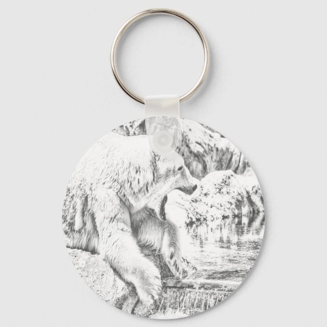 Chaveiro Urso polar e água (Frente)