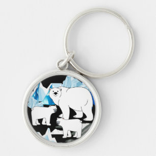 Chaveiro Urso Polar E Cubos