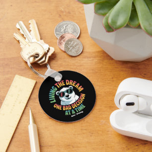 Chaveiro Urso Polar Engraçado Vivendo o Sonho Uma Decisão R