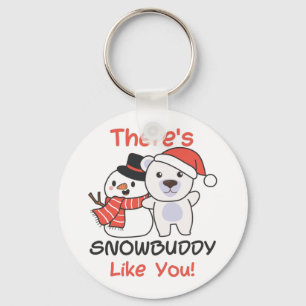 Chaveiro Urso Polar Há Amiguinho de Neve Como Snowman Pun K
