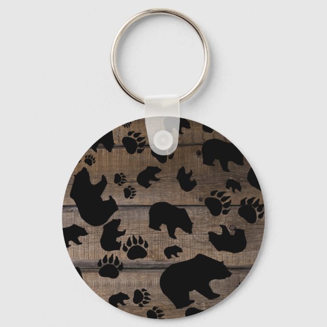 Chaveiro Urso Preto - Pinturas Pretas (Frente)