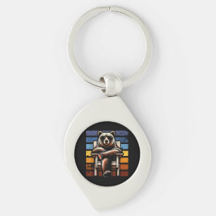 Chaveiro Urso Retro Legal de Óculos de Sol Anos 70 80 90 No