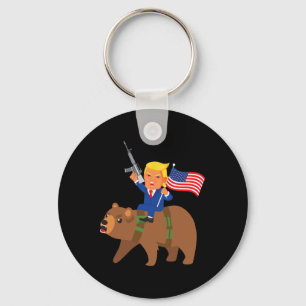 Chaveiro Urso Trump Arma Merica Eleição Donald Republicano