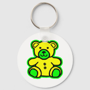 Chaveiro Urso Verde Amarelo MUSEUM Zazzle Presente