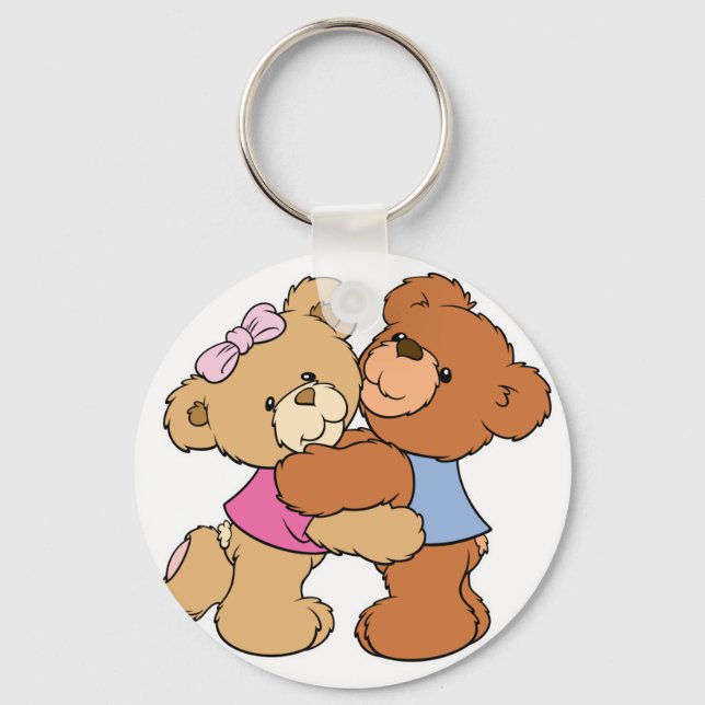 Chaveiro Ursos Abraçados De Urso Cinto (Frente)