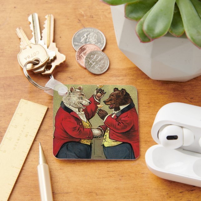 Chaveiro Ursos dançantes felizes e alegres vitorianos antig (Mesa)