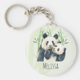 Chaveiro Ursos de Panda Bonitos Aquecendo