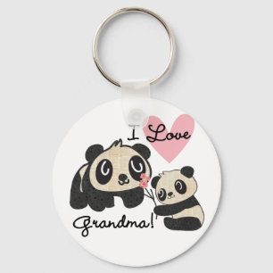 Chaveiro Ursos de panda eu amo a avó