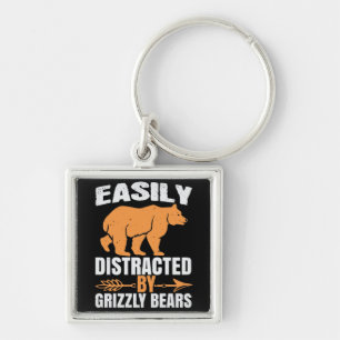 Chaveiro Ursos - Facilmente Distraídos Por Ursos Grizzly