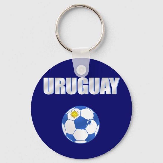 Chaveiro Uruguay cool ball futbol fans La Celeste love (Frente)