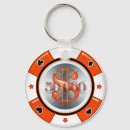 Chaveiro US$ 50.000,00 Poker Casino Gambling Chip