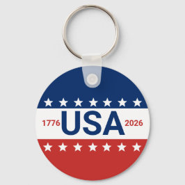 Chaveiro USA 1776 2026 250th Anniversary Red White Blue