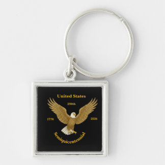 Chaveiro USA 250 Elegant Black With Aluminum Frame Keychain