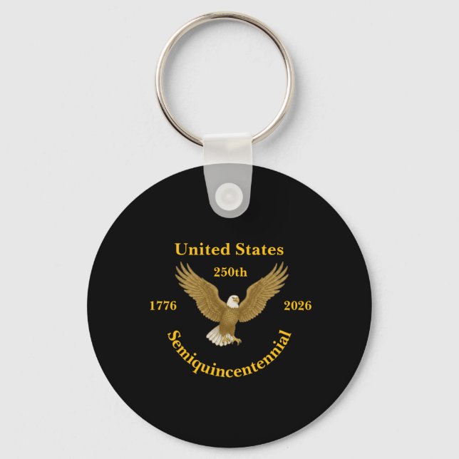 Chaveiro USA 250 Semiquincentennial Plastic Keychain (Frente)
