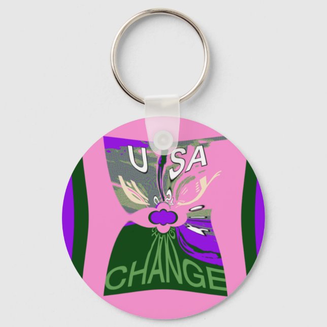 Chaveiro USA Change Art Impressão (Frente)