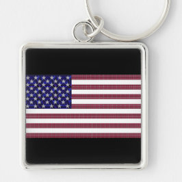 Chaveiro USA Flag Gemstone Art