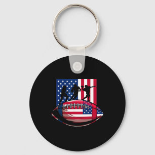 Chaveiro Usa Patriota Ou Futebol Americano 4 De Julho Bande