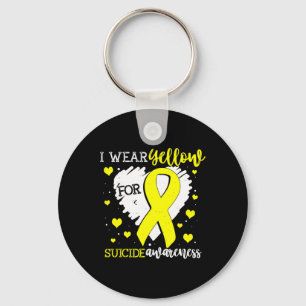 Chaveiro Usar Amarelo para Gráfico de Fita de Sensibilizaçã