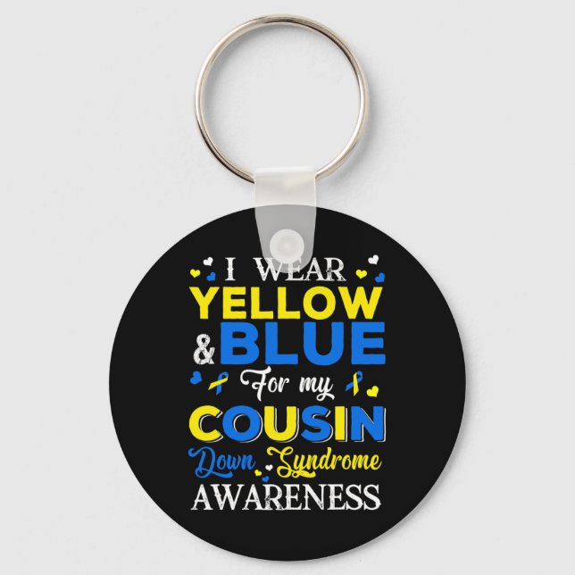 Chaveiro Use Azul E Amarelo Para O Meu Primo Síndrome De Do (Frente)