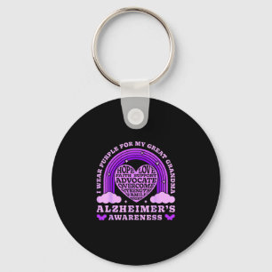 Chaveiro Use roxo pela memória da minha bisavó com alzheime