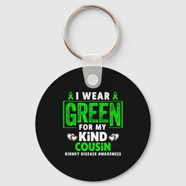 Chaveiro Use verde pelo primo - conscientização sobre doenç (Frente)