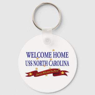 Chaveiro USS Home bem-vindo North Carolina