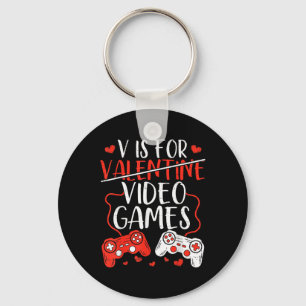 Chaveiro V É Para O Dia Dos Namorados Dos Jogos De Vídeo Jo