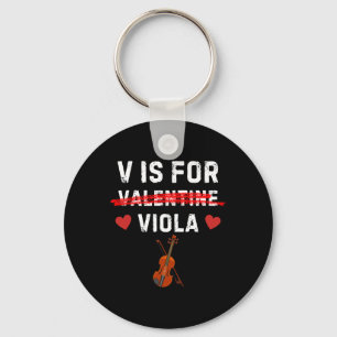 Chaveiro V É Para Viola Música Engraçada de Violista no Dia