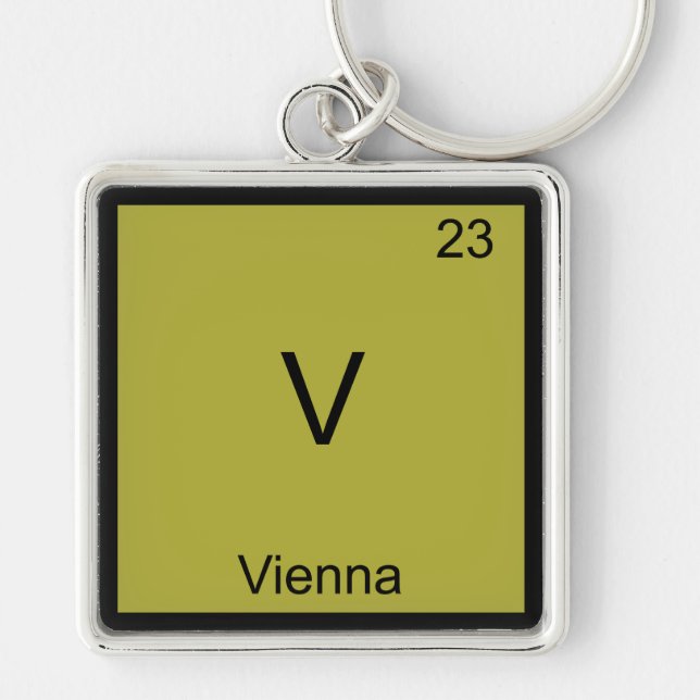 Chaveiro V- Viena Camiseta do Símbolo do Elemento Químico D (Frente)