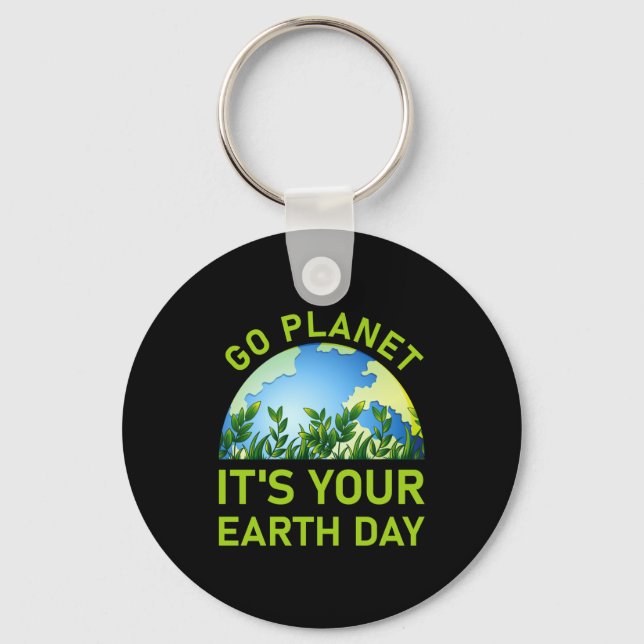 Chaveiro Vá Planeta É Seu Dia Da Terra Camiseta_5  (Frente)