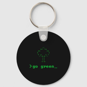 Chaveiro Vá Verde Ascii Perfeito Para a Camiseta do Dia da