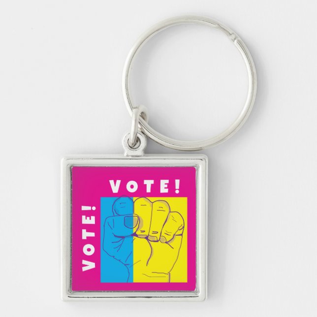 Chaveiro Vá votar! corrente de chaves (Frente)