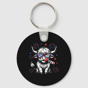 Chaveiro Vaca das Terras Altas Fofa 4 de Julho Bandeira dos