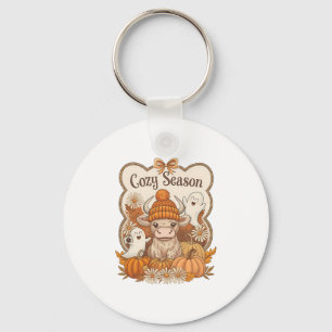 Chaveiro Vaca do Pumpkin-Highland Ghost Halloween