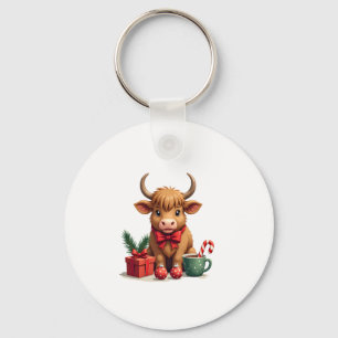 Chaveiro Vaca Highlanders de Natal Vintage com Presente de