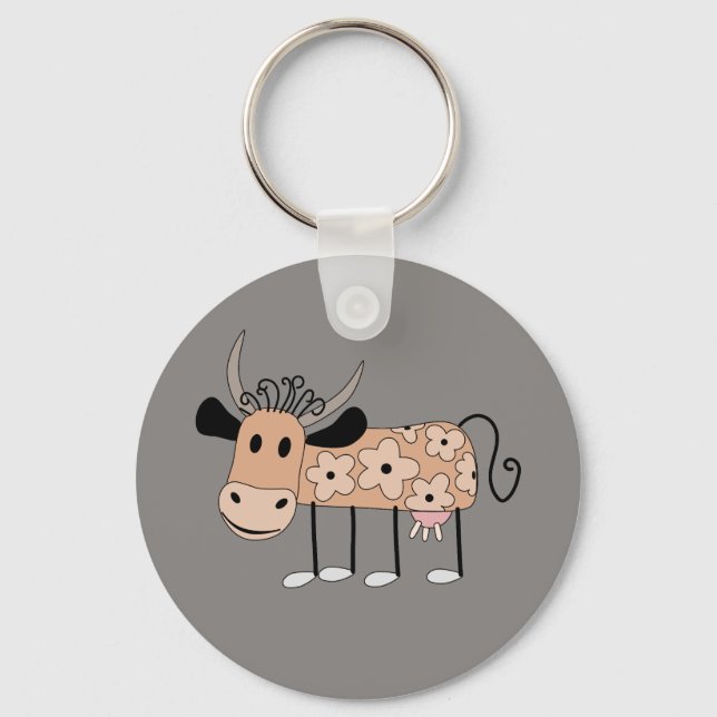 Chaveiro Vaca ilustrada (Frente)