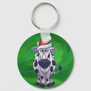 Chaveiro Vaca Natal Em Verde