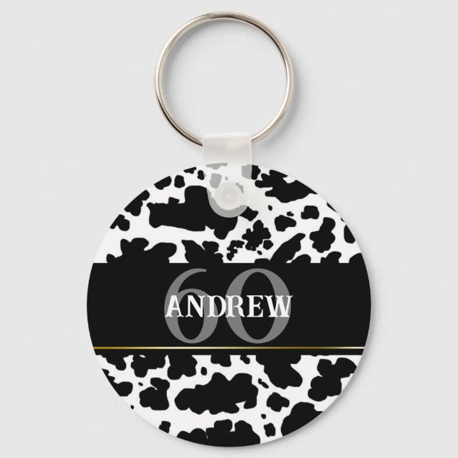 Chaveiro Vaca Personalizada Mancha Impressão (Frente)