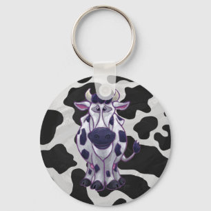 Chaveiro Vaca Selvagem Preta e Branca