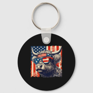 Chaveiro Vaca Sungles American Flag 4 De Julho Farmer