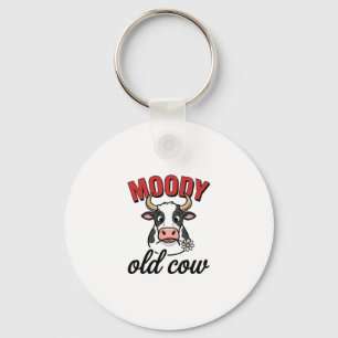 Chaveiro Vaca Velha Mal-Humorada Camisa Vintage Engraçada d