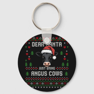 Chaveiro Vacas Angus Natal Gado de Corte Ugly Xmas Sweater