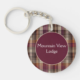 Chaveiro Vacation Rental custom Keychain Gingham Pattern
