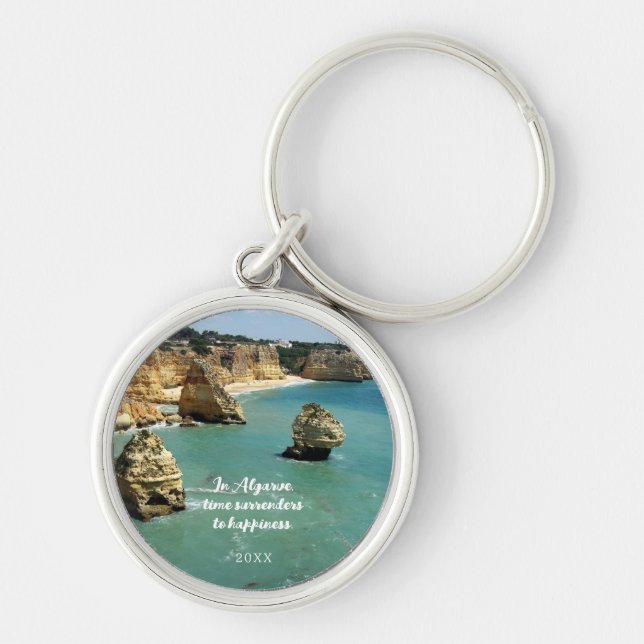Chaveiro Vagas de praia em Algarve em Portugal (Frente)