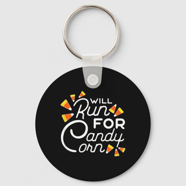 Chaveiro Vai Correr para o Candy Corn Marathon Halloween En (Frente)