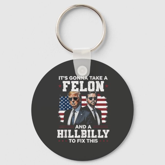 Chaveiro Vai levar felon e Trump Vance. (Frente)