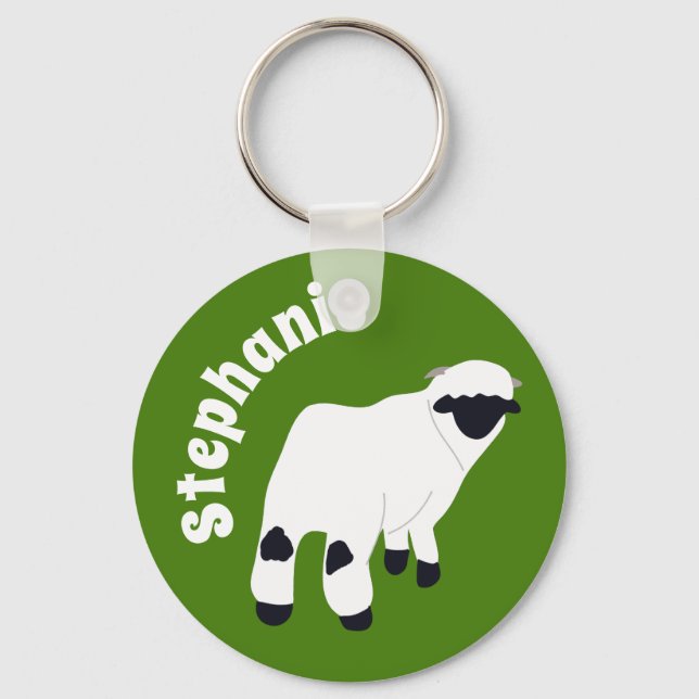 Chaveiro Valais Blacknose Sheep Personalizado Farmers (Frente)