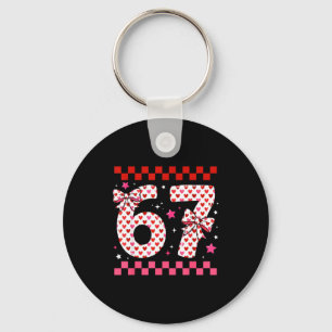 Chaveiro Valentine 67 Seis Sete 6-7 Coração Engraçado para