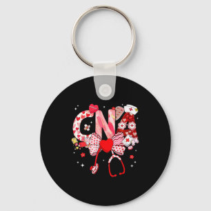 Chaveiro Valentine Cna Enfermeira Coquete Laço Estetoscópio