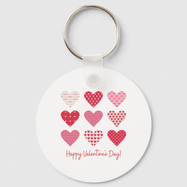 Chaveiro Valentine Day 2023 Sweet Red Hearts (Frente)